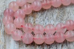 A Grade Madagascar Rose Quartz 8mm Round Beads