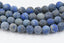8mm Frosted Lapis Lazuli Round Beads -15 inch strand