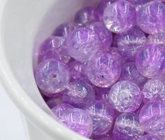 100pc Purple 6mm 8mm 10mm Lilac Transparent Glass Beads ,