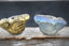 Czech Bird Transparent and Gold with Etched, 11x22mm AB, and Metallic Finishes, 4pc