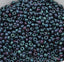 MIYUKI Round Rocailles Beads, 50gr Japanese Seed Beads, 8/0, Matte Metallic Blue Iris