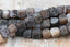 Natural Weathered Agate Beads Black and Mocha Brown