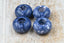 Large Hole Jade, Blue European Beads, Round 15mm, 10pc