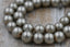 8mm Electrum Silver- Gold Wood Beads, 16 inch Strand