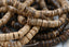 Coconut Shell Heishi Beads — 22″ Strand of Polished Brown Heishi (4×5mm) in Natural Beige, Tiger Brown, or Dark Brown