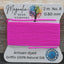 Fluorescent Fuchsia Griffin Silk Cord – Hand-Dyed Thread for Knotting, Jewelry Making, Pendant Stringing