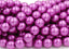Czech Glass 8mm Round Saturated Metallic Spring Violet Druk Beads -25 Czech Beads