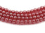100/pc SiamRuby Red Czech 6mm Pressed Glass Round Beads