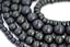 Black Wood Beads 6mm 8mm 10mm 12mm 16mm 20mm Round or Rondelle wood -16 inch strand