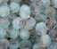 Opaque Seafoam Green Half Clear Czech Faceted Glass Bead 6mm Round - 25 Pc