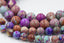 Turquoise and Red Violet Purple Impression Jasper Beads 4mm, 6mm, 8mm round