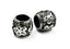 Stainless Steel Beads, 1pc, Large Hole Beads, 13.5x12mm Antique Silver