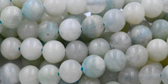 Aquamarine Beads Strands, 6mm, 8mm, grade B, Round -15.5 strand