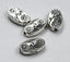 Antique Silver Oval with Flower Tibetan Style Alloy Beads, 50pc
