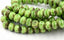 5x7mm Rondelle Picasso Pistachio Green and Pecan Brown