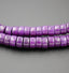 Synthetic Turquoise Beads Strands, Purple Heishi Beads, Dyed, Flat Round/Disc