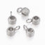 Textured 304 Stainless Steel Round Hanger for Charms, 10pc