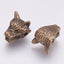 Wolf Head, Antique Bronze Size: about 9.5mm wide, 13mm long, 11mm thick -5pc