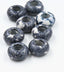 Large Hole Jade, Gray Blue European Beads, Round 15mm, 20pc