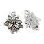 Poinsettia charm, Zinc Alloy Christmas Pendants,antique silver color plated -20