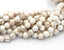 8mm Golden Matrix Creamy White Magnesite Faceted Round Beads -15 inch strand