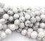 White Howlite 4mm 6mm 8mm 10mm 12mm Round Beads-15 inch strand