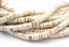 8x3mm Golden Matrix Creamy White Magnesite Wheel Rondelle Beads -15.75 inch strand