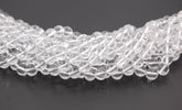 8mm Natural Clear Crystal Quartz (A grade) Round Beads -15 inch strand