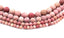 Matte Rhodochrosite Beads Strands, 4mm, 6mm, 8mm, 10mm, 12mm, Round -15 strand