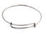 Adjustable Stainless Steel Bangle Bracelet, small 60mm SINGLE LOOP