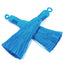 Sky Blue Tassel - 3" Long Nylon Jewelry Loop Tassel - 2pc