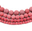 Red Magnesite Frosted, 4mm, 6mm, 8mm, 10mm, 12mm Matte Magnesite Round Beads in Opaque Finish -15.5 inch strand