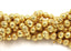 Gold Electroplated Lava Rock Round 6mm, 8mm, 10mm Natural Lava Stone Beads -full strand