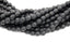 8mm Czech Beads Faceted in Matte Jet Black -25
