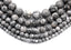 Gray Picasso Jasper 4mm, 6mm, 8mm, 10mm, 12mm Round Beads -15.25 inch strand