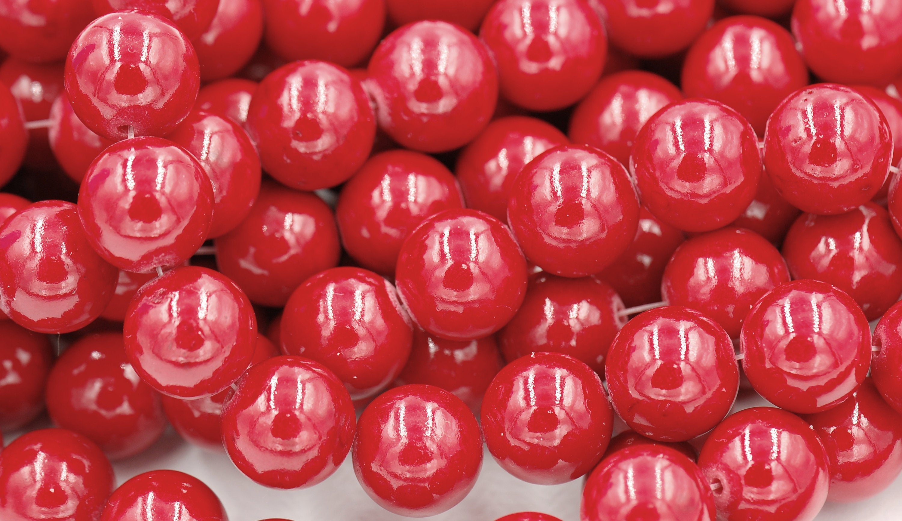 Red Jade, 4mm, 6mm, 8mm, 10mm, 12mm Jade Round Beads in Opaque Finish -15 inch strand