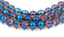 8mm Angel Aura Crystal Quartz (AB plated Blue) Round A grade Beads -15.75 inch strand