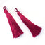 Dark Red Tassel - 3" Long Nylon Jewelry Loop Tassel - 2pc