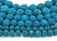 Turquoise Lava 6mm, 8mm, 10mm Blue Lava Round Beads -15 inch strand