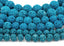 Turquoise Lava 6mm, 8mm, 10mm Blue Lava Round Beads -15 inch strand