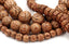 Palmwood Beads 4mm, 6mm, 8mm, 10mm Brown natural wood beads -15.5 inch strand