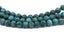 Sesame Jasper Beads 8mm Matte Dark Turquoise round -15 inch strand