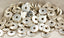 Silver finish Tibetan Flat Round Beads, 8mm round -50