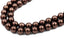 Czech Glass Pearl Coated Chocolate Brown Beads 4mm, 6mm, 8mm
