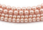 Czech Glass Pearl Coated Shell Pink Beads 4mm, 6mm, 8mm