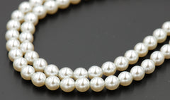 Czech Glass Pearl Coated Lace White Beads 4mm, 6mm, 8mm
