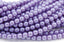 Czech Glass Pearl Coated Lilac Purple Beads 4mm, 6mm, 8mm