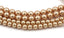 Czech Glass Pearl Coated Golden Champagne Beads 4mm, 6mm, 8mm