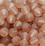 Camel Brown 8mm Frosted Matte Glass Round Druk Beads - 100 beads