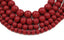 Christmas Red Berry Beads 8mm 10mm 12mm 15mm 20mm Dark Red Wood beads -16 inch strand